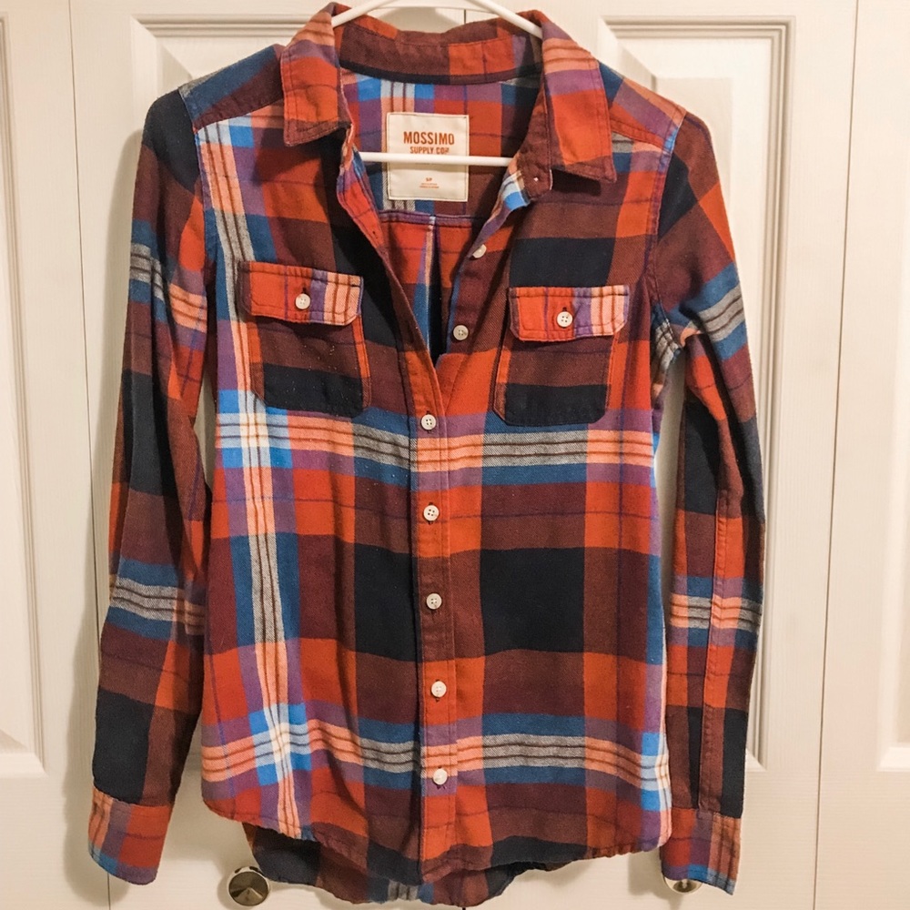 Mossimo Plaid Button-Up Flannel Shirt